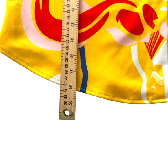 Women's Abstract Art Print Button-Up Long Sleeve Shirt Dress Size M - Picture 8 of 9